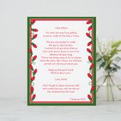 サンタレッドからの手紙オーナメント紙シート (スタンド正面)