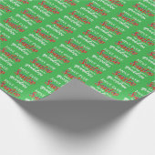 サンタレッドのクリスマスよくはしゃぐ文字越え ラッピングペーパー (角)