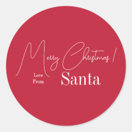 サンタレッドのクリスマスモダン愛 ラウンドシール