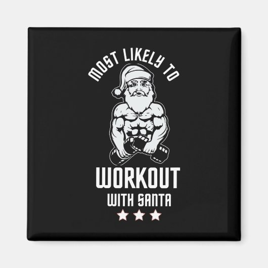 サンタレッドの家族のクリスマスと一緒に働く可能性が最も高い マグネット (正面)