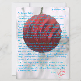 サンタレッドオーナメントからの手紙 シーズンカード