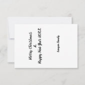 サンタレッドハット猫カードMeowyクリスマスカード (裏面)