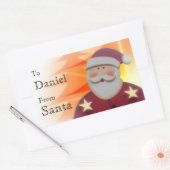 サンタレッド金ゴールドツリーから子へ星V6B 長方形シール (封筒)