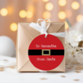 サンタレッド黒金ゴールドクリスマスギフトタグ フェイバータグ