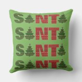 サンタレッド・グリーン・クリスマスツリー クッション (裏面)