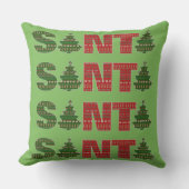 サンタレッド・グリーン・クリスマスツリー クッション (正面)