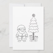 サンタレパーソナライズされたタクリスマスカー子供へド シーズンカード (裏面)