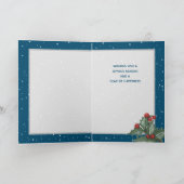 サンタレーベンクリスマスホリデー自然バードクロウ シーズンカード (内部)