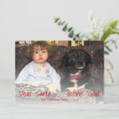 サンタレ親愛ッドおもしろいのクリスマスが良い写真を表現 シーズンカード (スタンド正面)