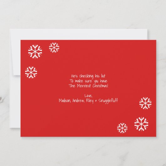 サンタレ親愛ッドおもしろいのクリスマスが良い写真を表現 シーズンカード (裏面)