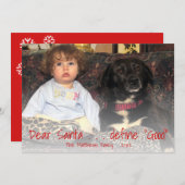 サンタレ親愛ッドおもしろいのクリスマスが良い写真を表現 シーズンカード (正面/裏面)