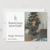 サンタレ親愛ースは時々素敵なクリスマスパーソナライズされた シーズンカード (正面)