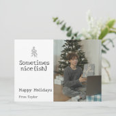 サンタレ親愛ースは時々素敵なクリスマスパーソナライズされた シーズンカード (スタンド正面)