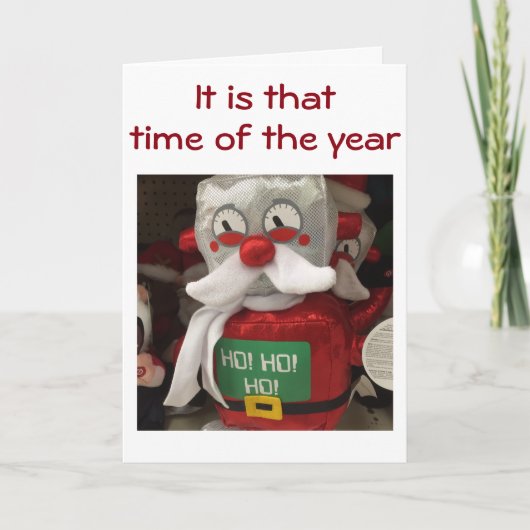 サンタロボットが休日応援を送る シーズンカード (正面)