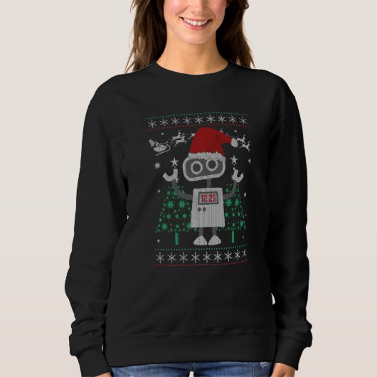 サンタロボットクリスマス スウェットシャツ (正面)