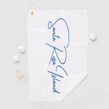 サンタローザアイランドゴルフタオルブルーロゴ