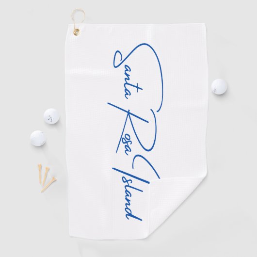 サンタローザアイランドゴルフタオルブルーロゴ ゴルフタオル (インサイチュ)