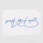 サンタローザアイランドゴルフタオルブルーロゴ ゴルフタオル (横)