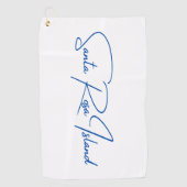 サンタローザアイランドゴルフタオルブルーロゴ ゴルフタオル (正面)