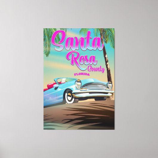 サンタローザカウンティフロリダ旅行会社 キャンバスプリント (正面)