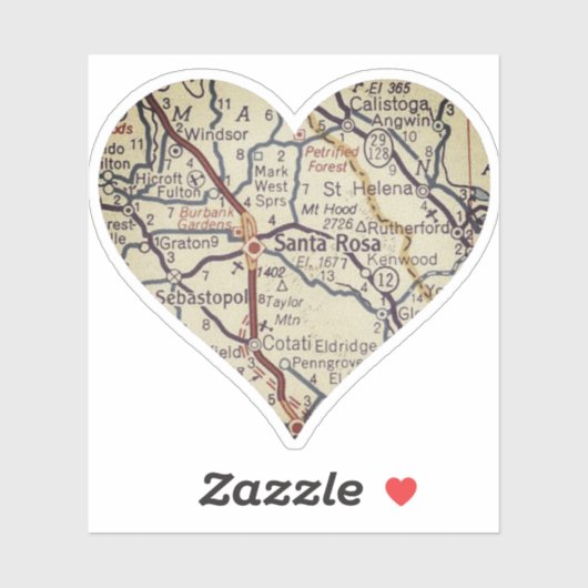 サンタローザクラシックの地図 シール (シート)