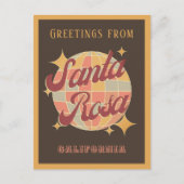 サンタローザシティカリフォルニアレトロヴィンテージはがき ポストカード (正面)