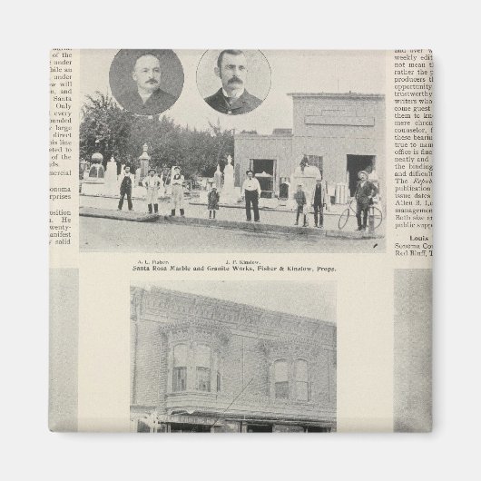 サンタローザ、カリフォルニア州2 マグネット (正面)