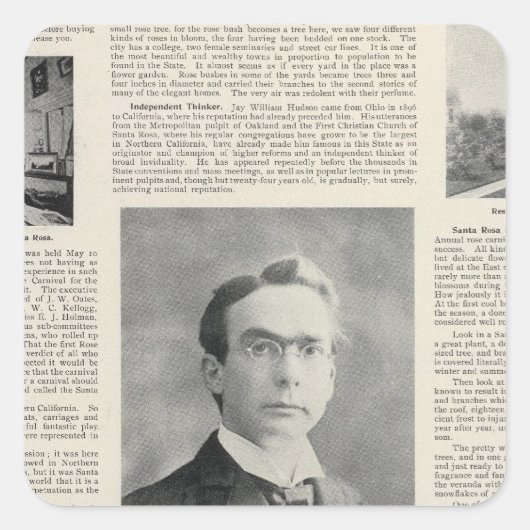 サンタローザ、カリフォルニア州3 スクエアシール (正面)