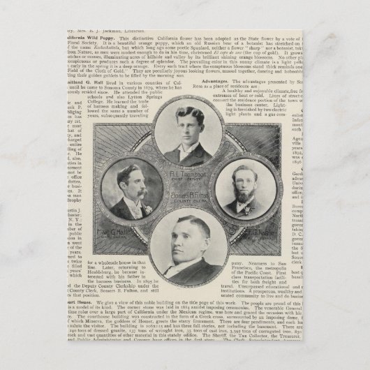 サンタローザ、カリフォルニア州3 ポストカード (正面)