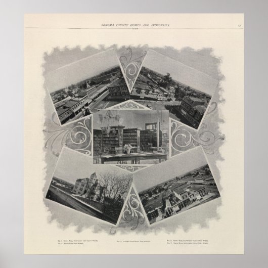 サンタローザ、カリフォルニア州6 ポスター (正面)