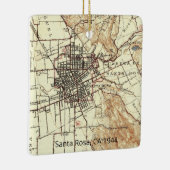 サンタローザCA 1944の地図 セラミックオーナメント (右)