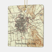 サンタローザCA 1944の地図 セラミックオーナメント (左)