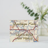 サンタローザNMヴィンテージの地図 ポストカード (スタンド正面)