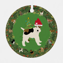 サンタワイヤーキツネテリア メタルオーナメント