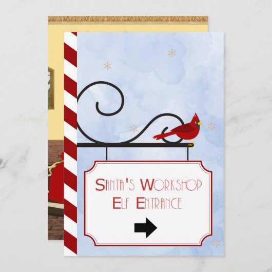 サンタワークショップクリスマスカード シーズンカード (正面/裏面)