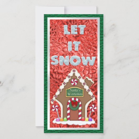 サンタワークショップクリスマスフラットカード (正面)