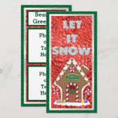 サンタワークショップクリスマスフラットカード (正面/裏面)