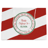 サンタワークショップクリスマス ラージペーパーバッグ (正面)