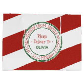 サンタワークショップクリスマス ラージペーパーバッグ (裏面)