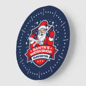 サンタワークショップサポーター – 北極クリスマス ラージ壁時計 (傾斜)