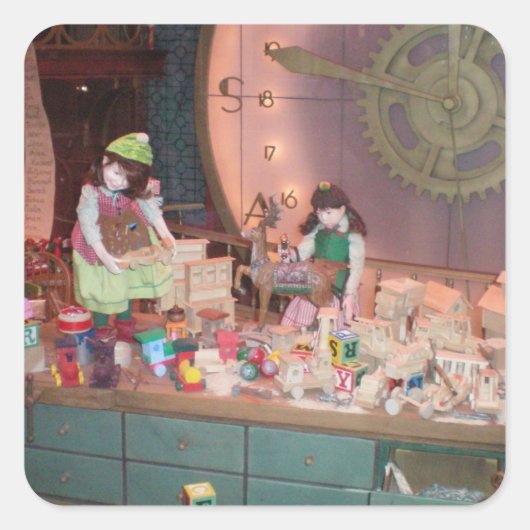 サンタワークショップシール スクエアシール (正面)