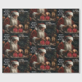 サンタワークショップチャイルドネーム愛を追加 ラッピングペーパー (フラット)