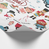 サンタワークショップトイズ小妖精や小人クリスマスラッピング紙 ラッピングペーパー (角)