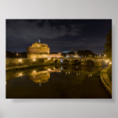 サンタンジェロ城の夜景 ポスター (正面)