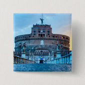 サンタンジェロ橋の朝 - イタリア ローマ 缶バッジ (正面)