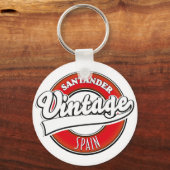 サンタンダースペインヴィンテージスタイルロゴ キーホルダー (正面)