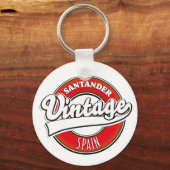 サンタンダースペインヴィンテージスタイルロゴ キーホルダー (正面)