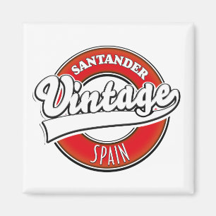 サンタンダースペインヴィンテージスタイルロゴ マグネット