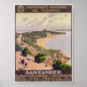 サンタンダースペインヴィンテージ旅行ポスター ポスター (正面)