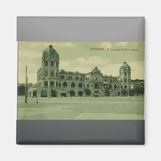 サンタンダー。エイ・サルディネロ。エグランカジノヴィンテージ マグネット (正面)